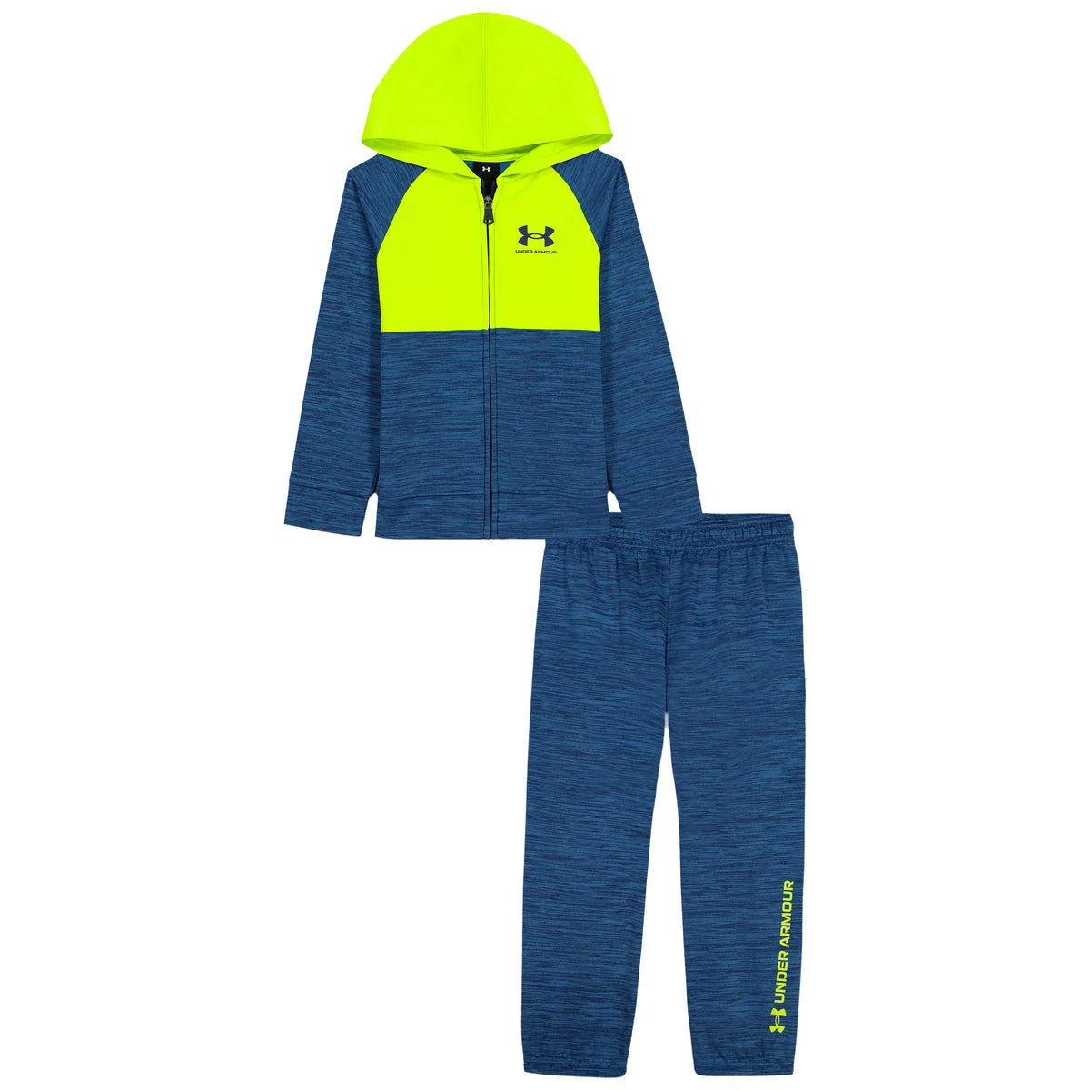 UA Color Block Hoodie Set | Green Citrine