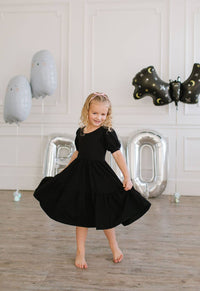 Puff Dress in Midnight