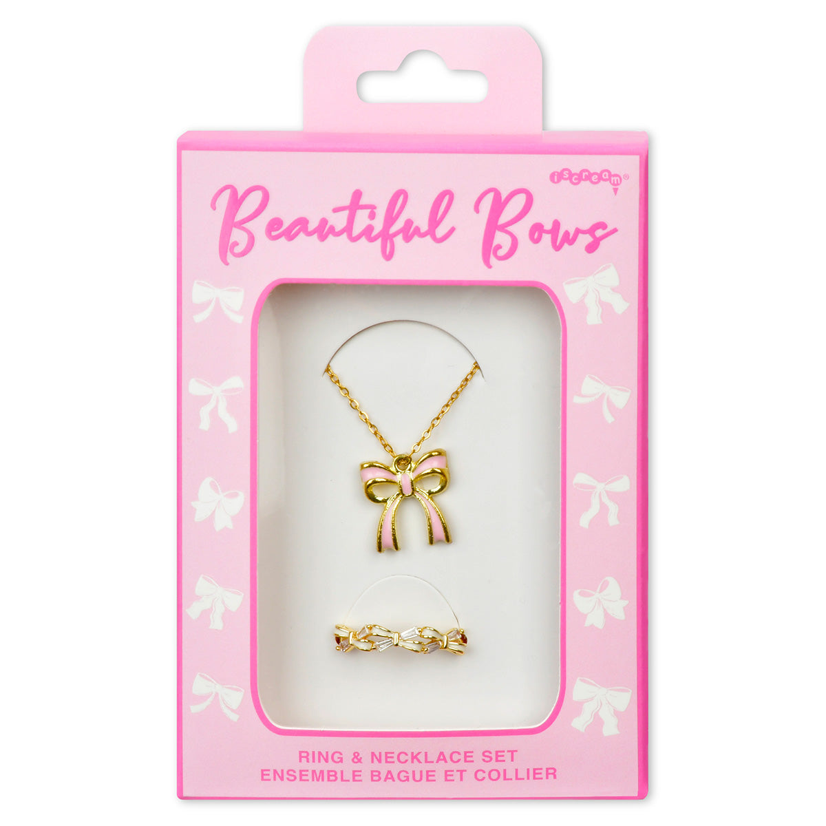 Iscream Beautiful Bows Ring And Necklace Set