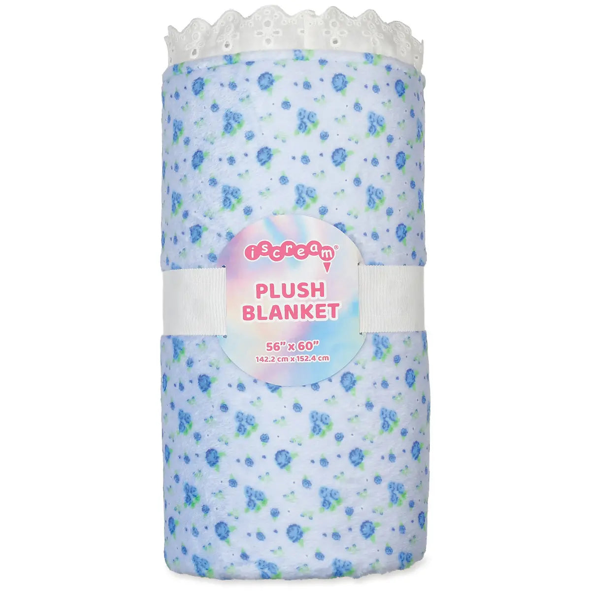 Iscream Blue Ditsy Plush Blanket