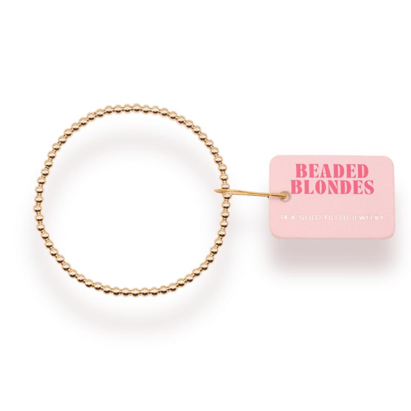 3MM Gold Beaded Bracelet - Baby Biz