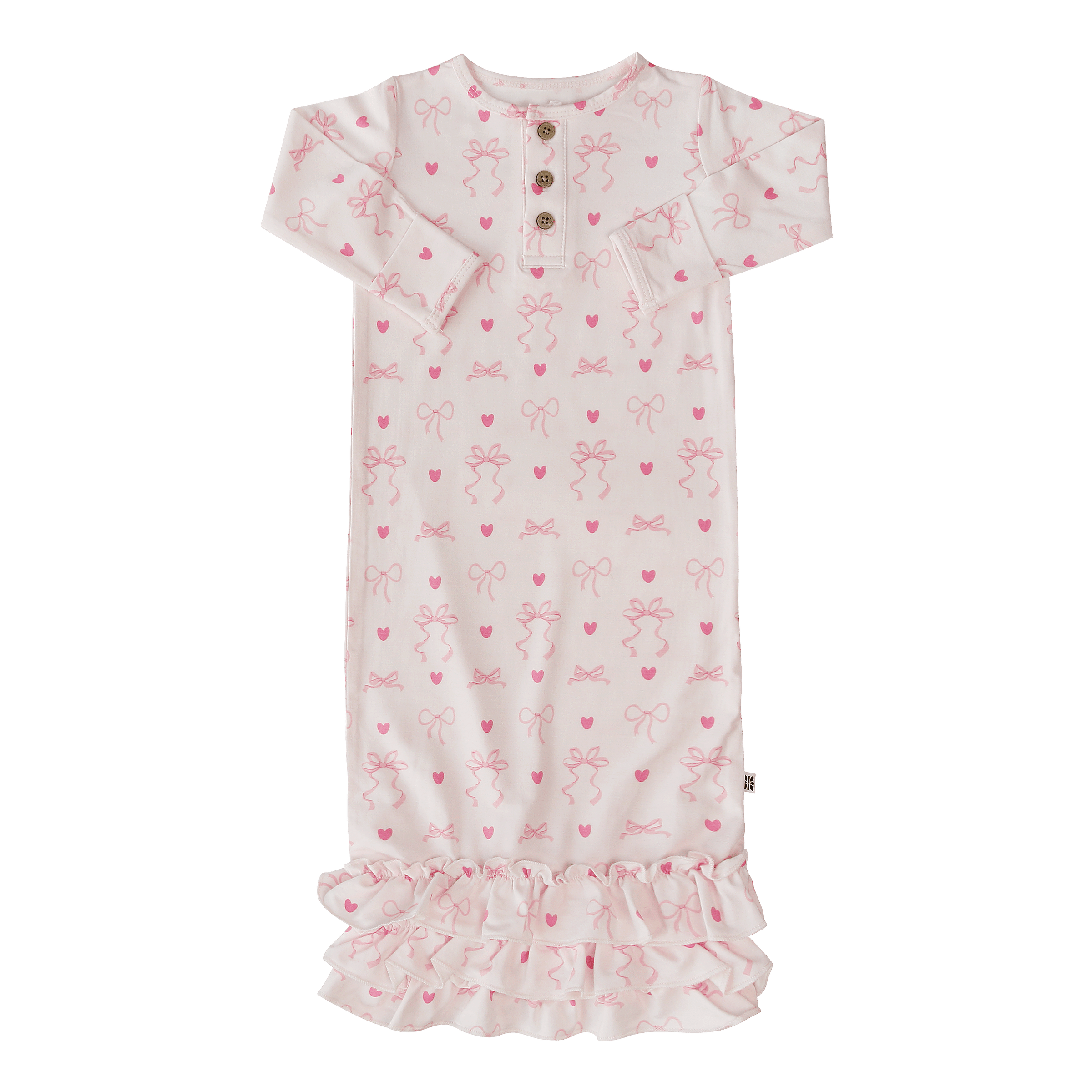 Ruffle Receiving Gown - Precious Little Lady