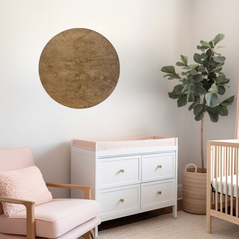 Sugar + Maple Round Sign | Stained