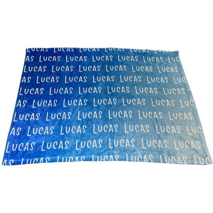 Sugar + Maple Plush Minky Fleece Personalized Blanket | Atmosphere Ombre