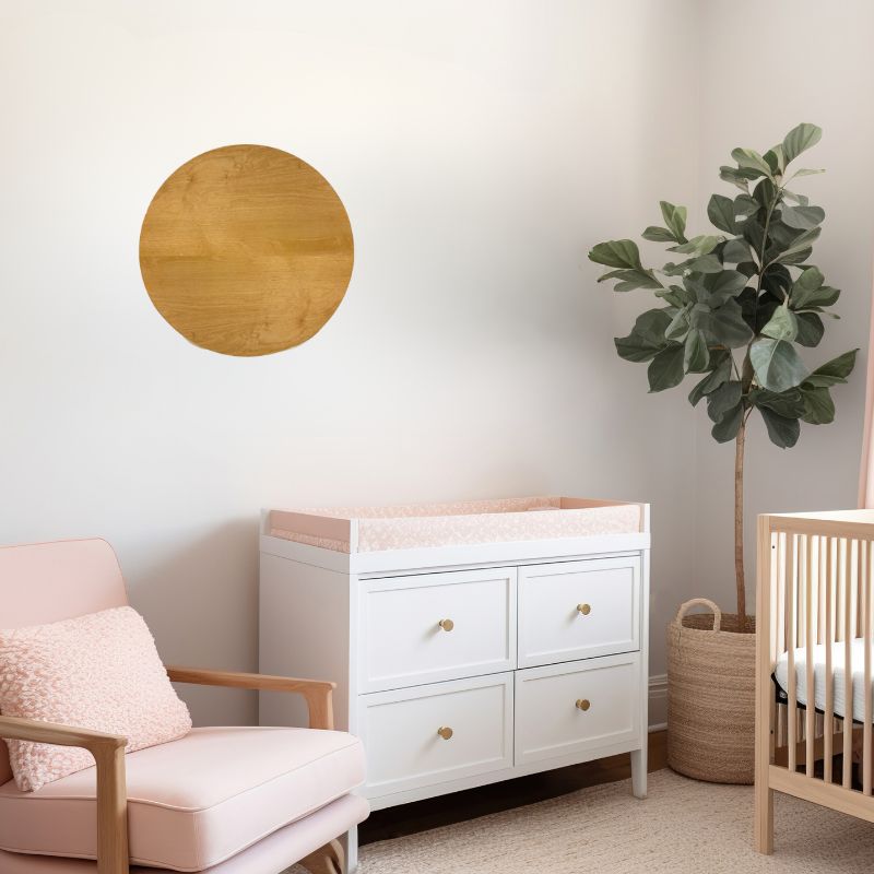 Sugar + Maple Round Sign | Stained