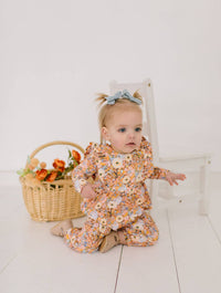 Mabel Romper in Pumpkin Bouquet