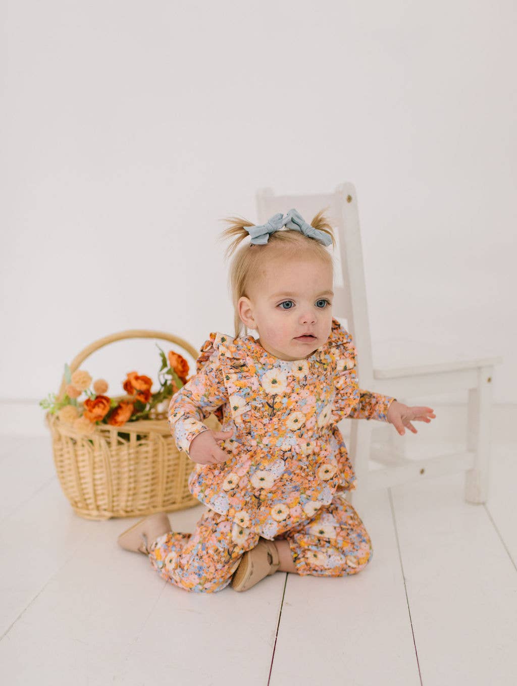 Mabel Romper in Pumpkin Bouquet