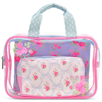 Iscream Ditsy Floral Cosmetic Bag Trio
