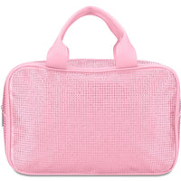 Iscream Pink Rhinestone Large Cosmetic Bag