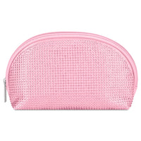 Iscream Pink Rhinestone Oval Cosmetic Bag