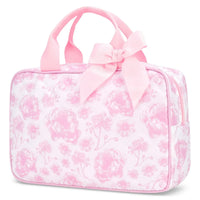 Iscream Pretty Pink Toile Large Cosmetic Bag