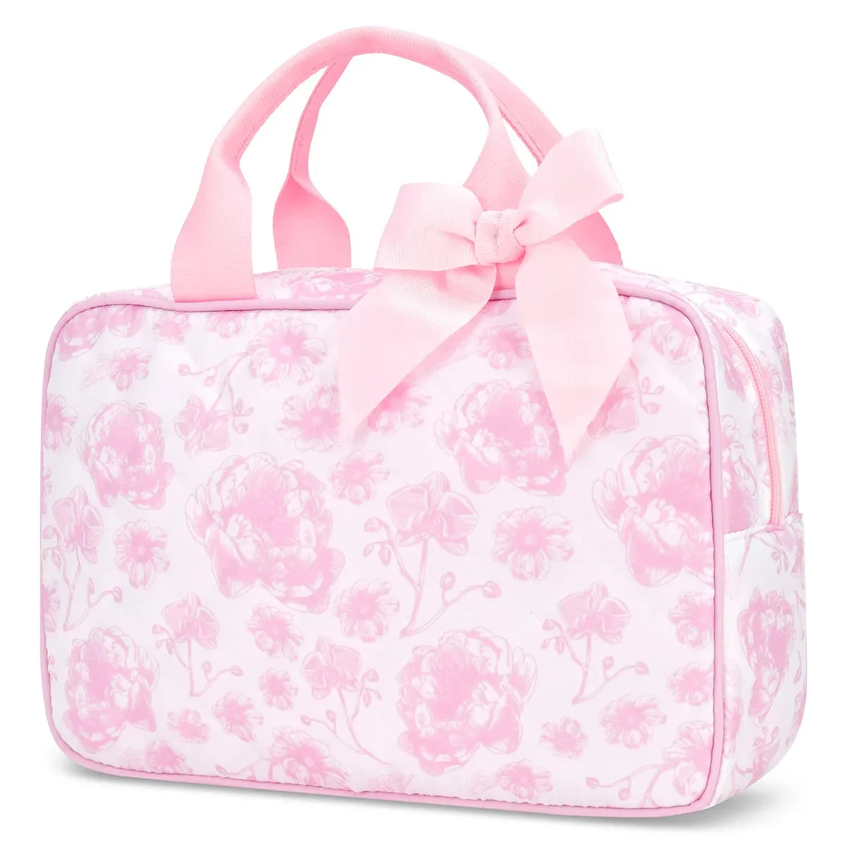 Iscream Pretty Pink Toile Large Cosmetic Bag
