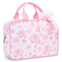 Iscream Pretty Pink Toile Large Cosmetic Bag