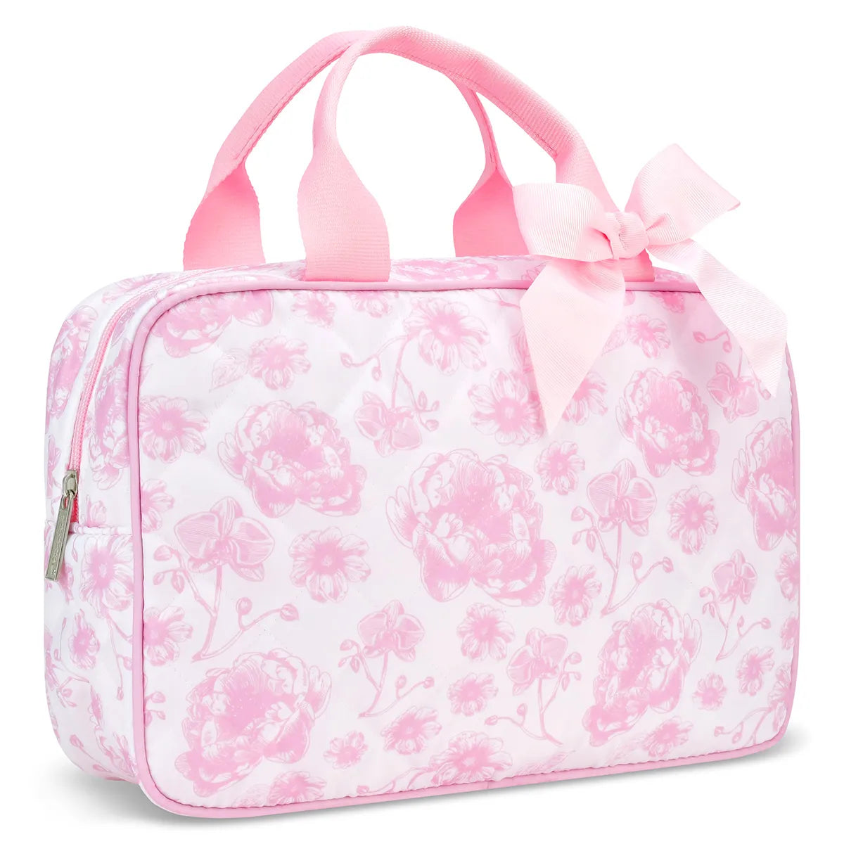 Iscream Pretty Pink Toile Large Cosmetic Bag