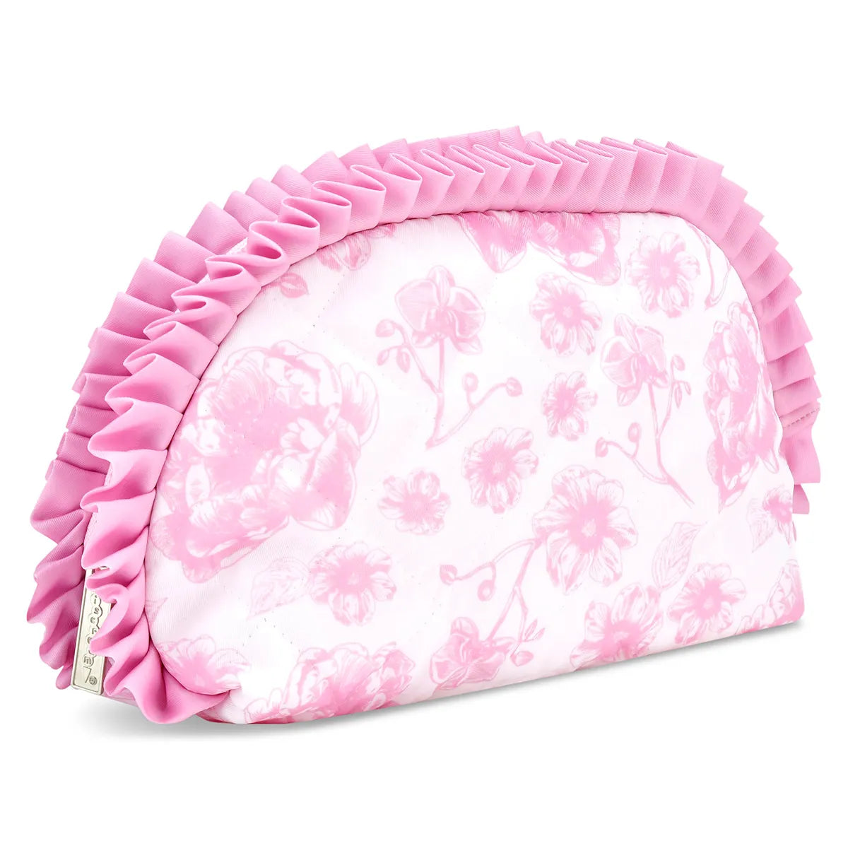 Iscream Pretty Pink Toile Oval Cosmetic Bag