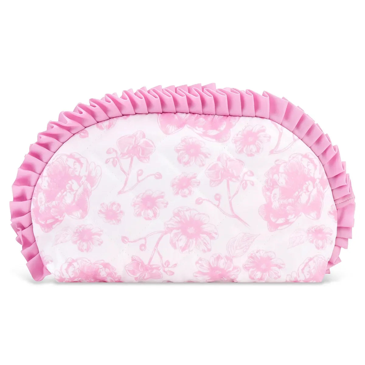 Iscream Pretty Pink Toile Oval Cosmetic Bag