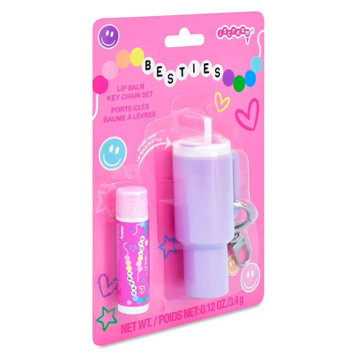 Iscream Besties Lip Balm Key Chain Set