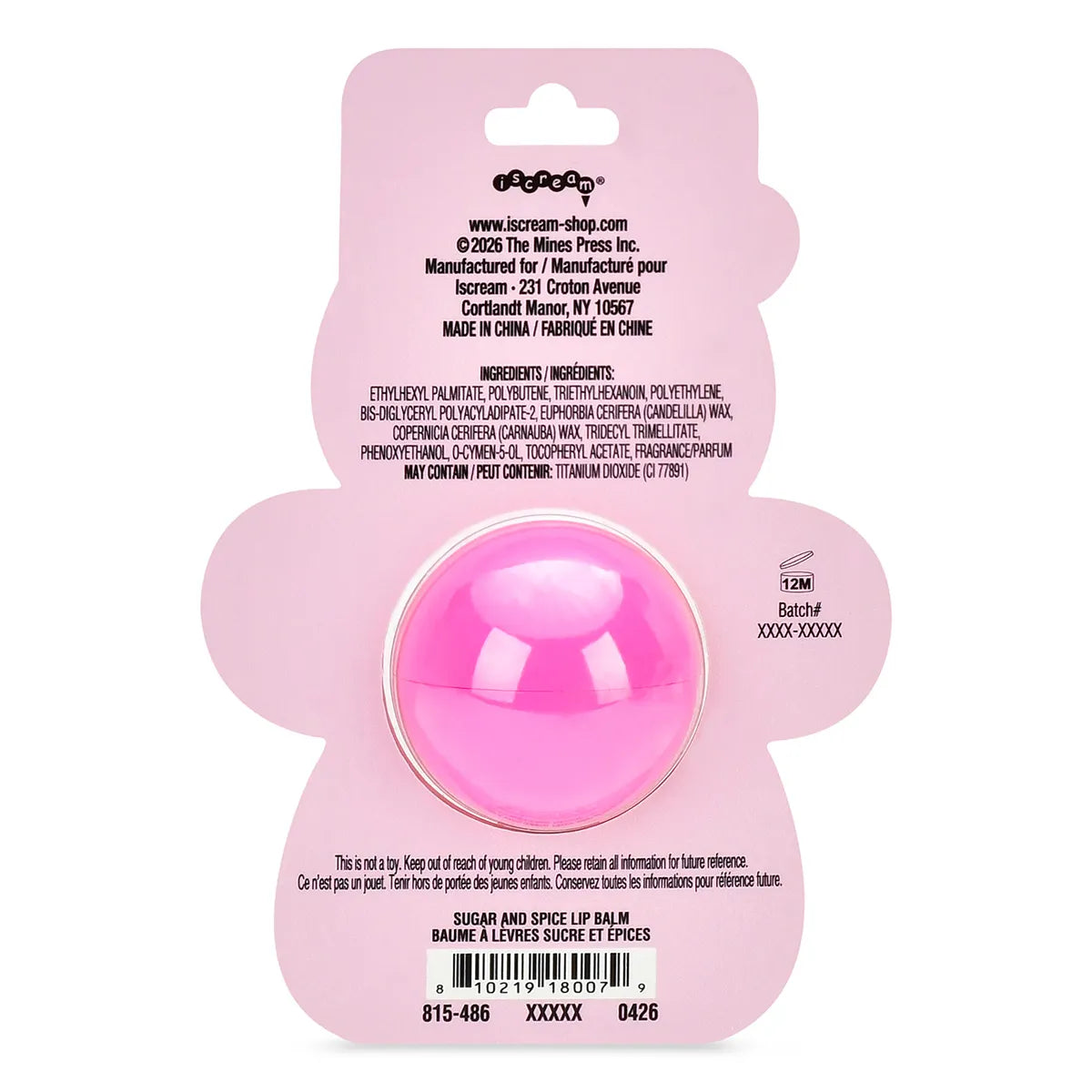Iscream Sugar And Spice Lip Balm