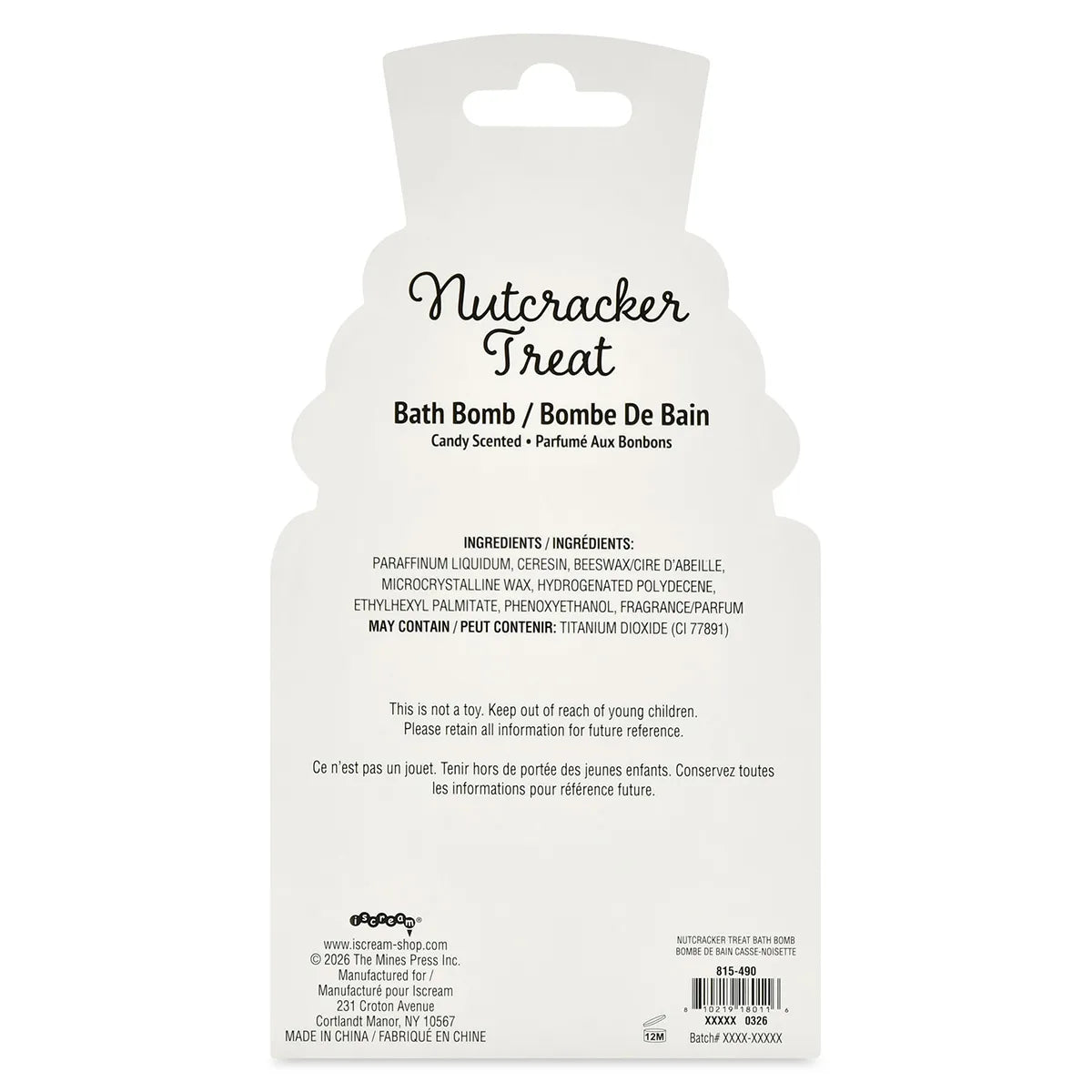 Iscream Nutcracker Treat Bath Bomb