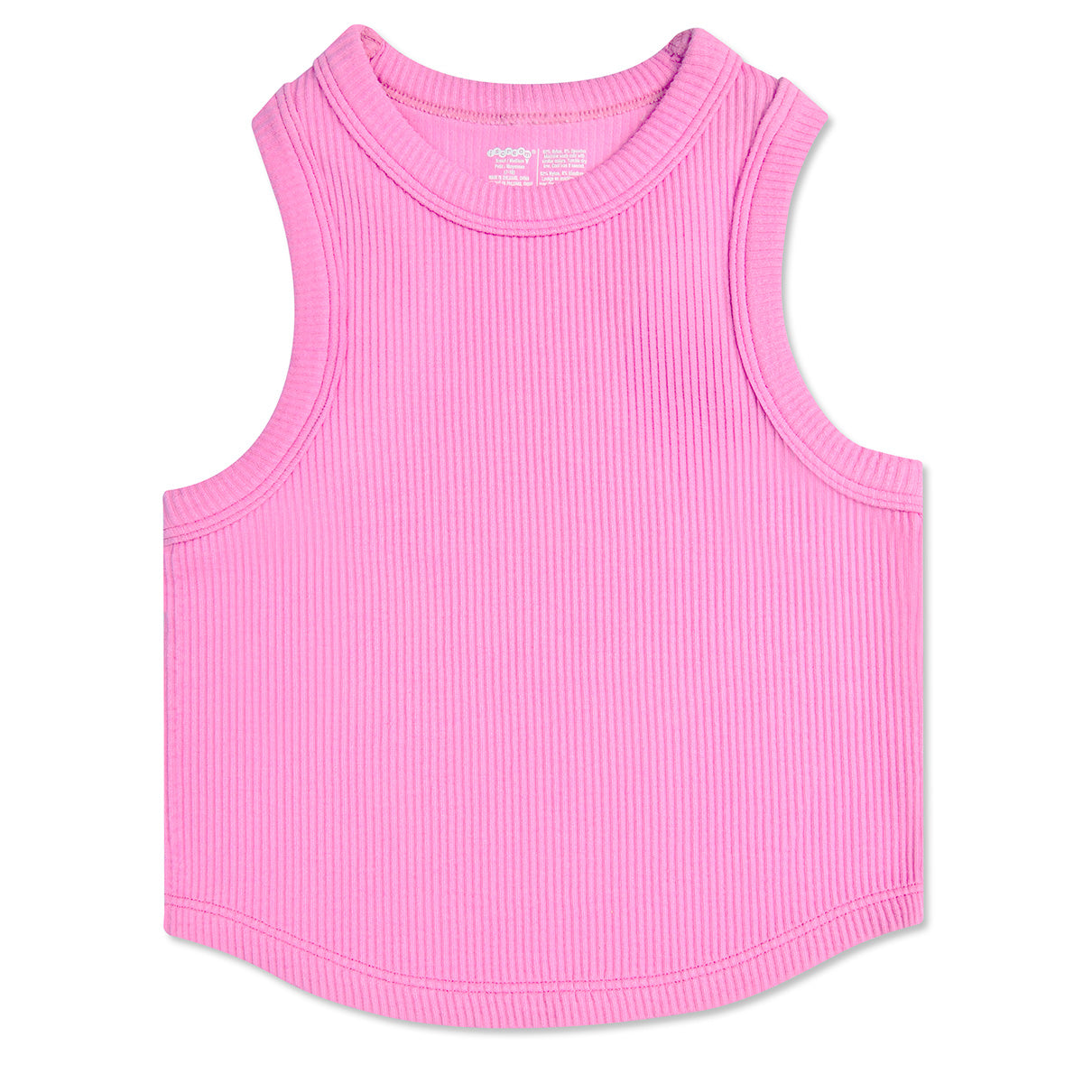 Iscream Rose Cropped Ribbed Racerback Tank Top