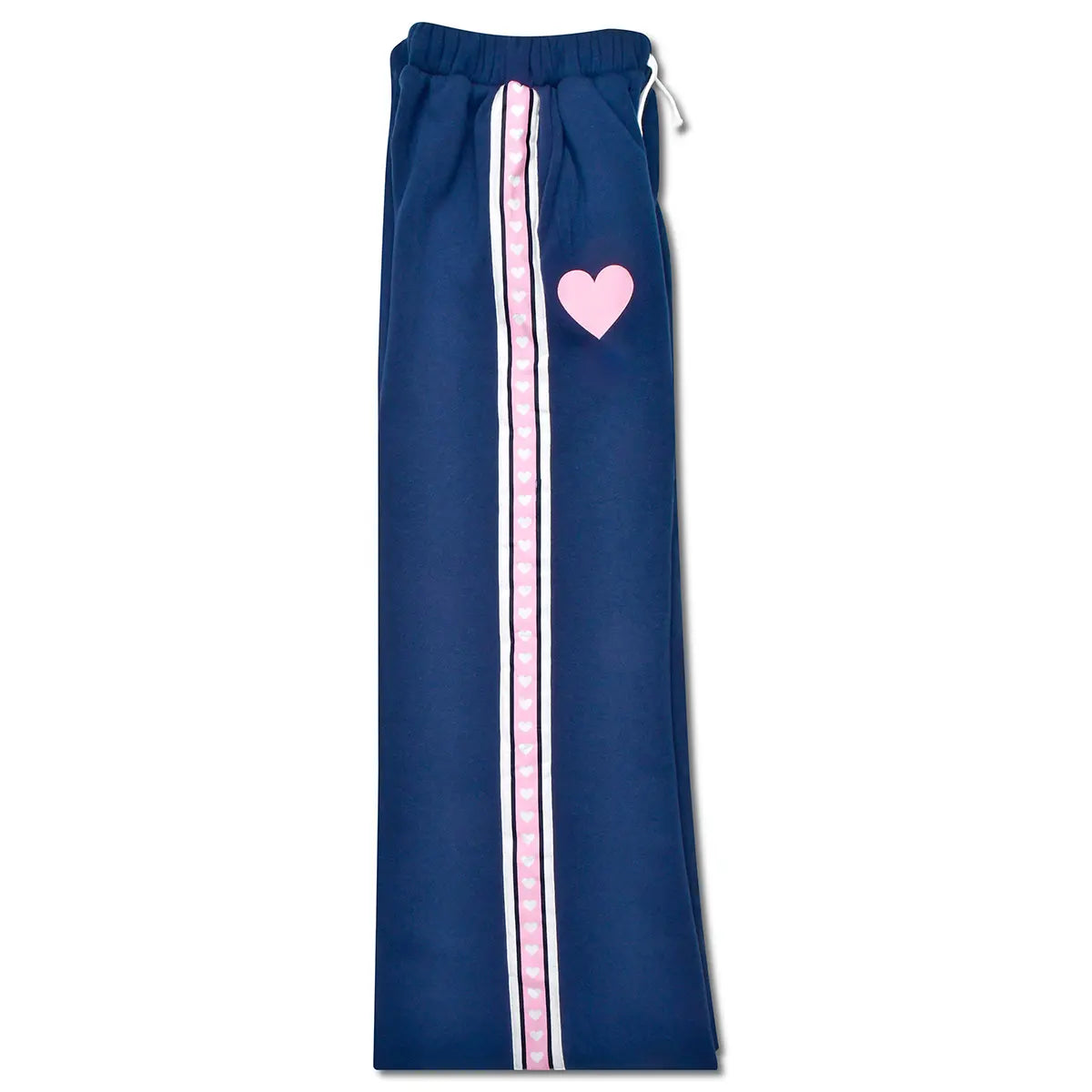Iscream Loved Navy Blue Wide Leg Sweatpants