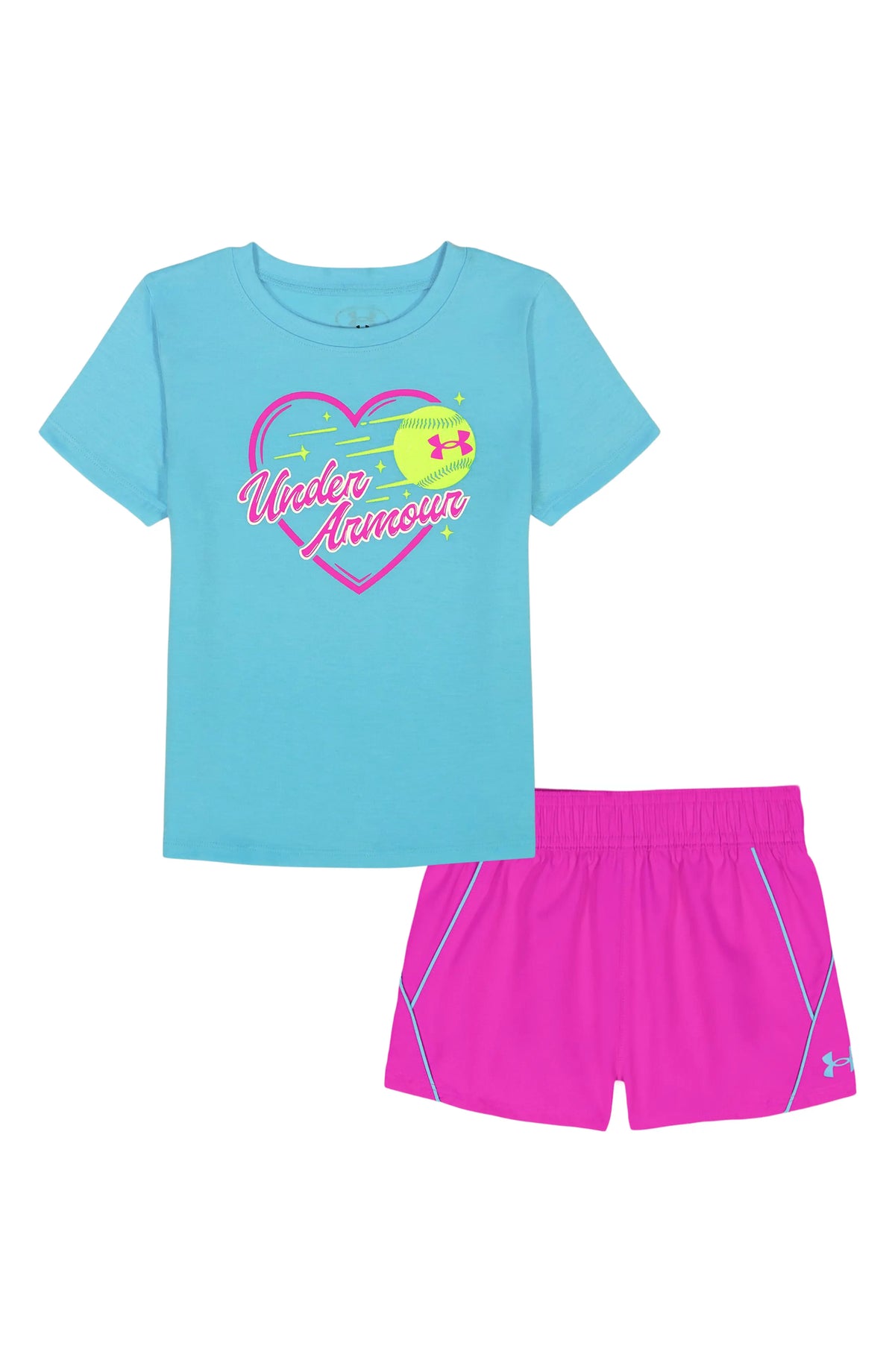 UA Core Woven Short Set Fresco Blue Softball