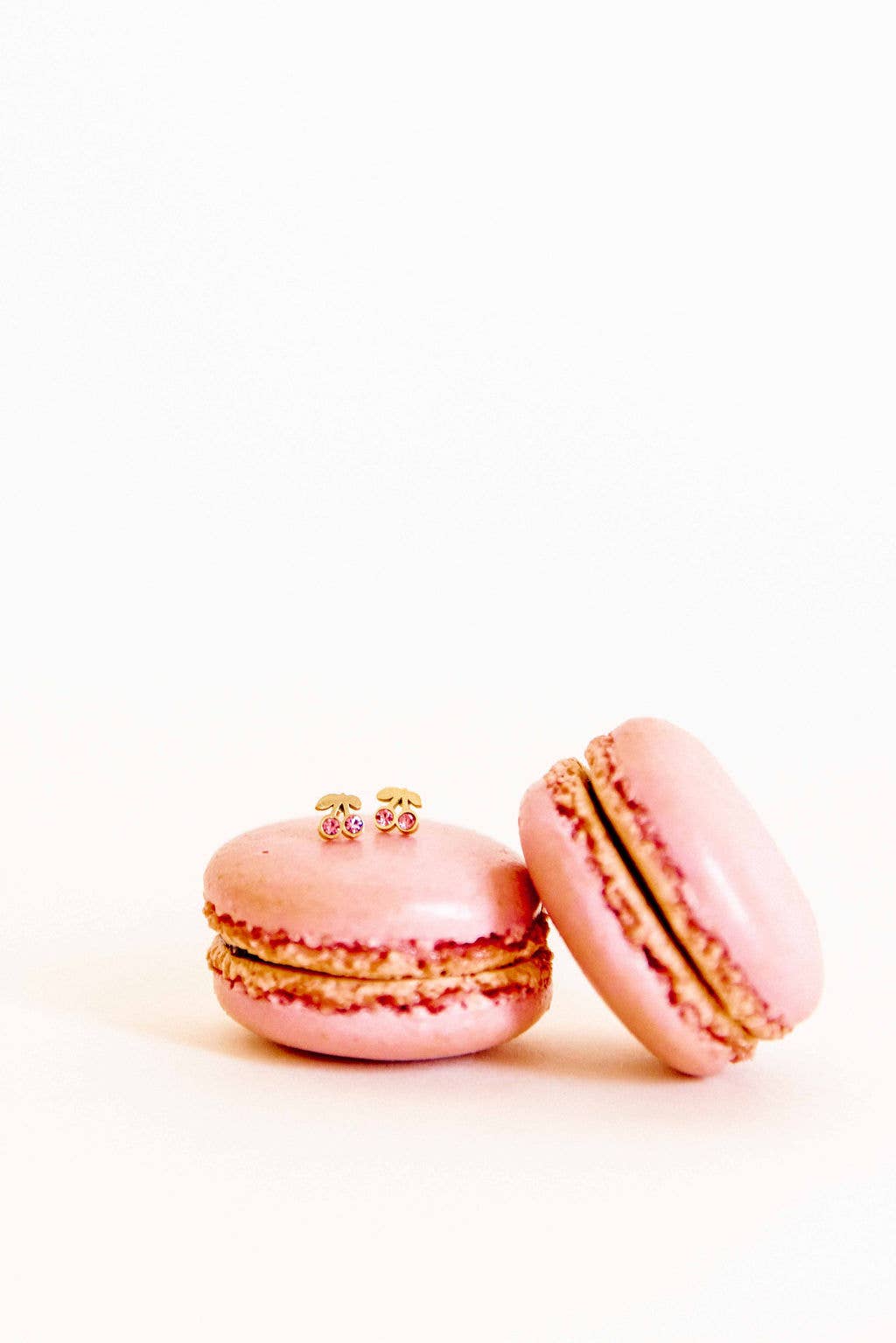 Screwback Stud Earrings - Pink Cherry