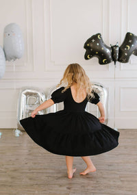 Puff Dress in Midnight