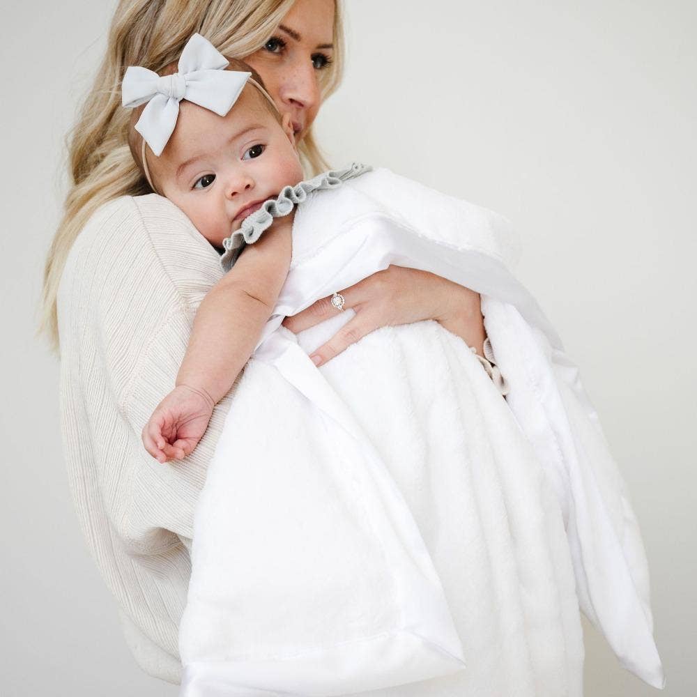 SATIN BORDER RECEIVING BLANKETS: Dainty Floral