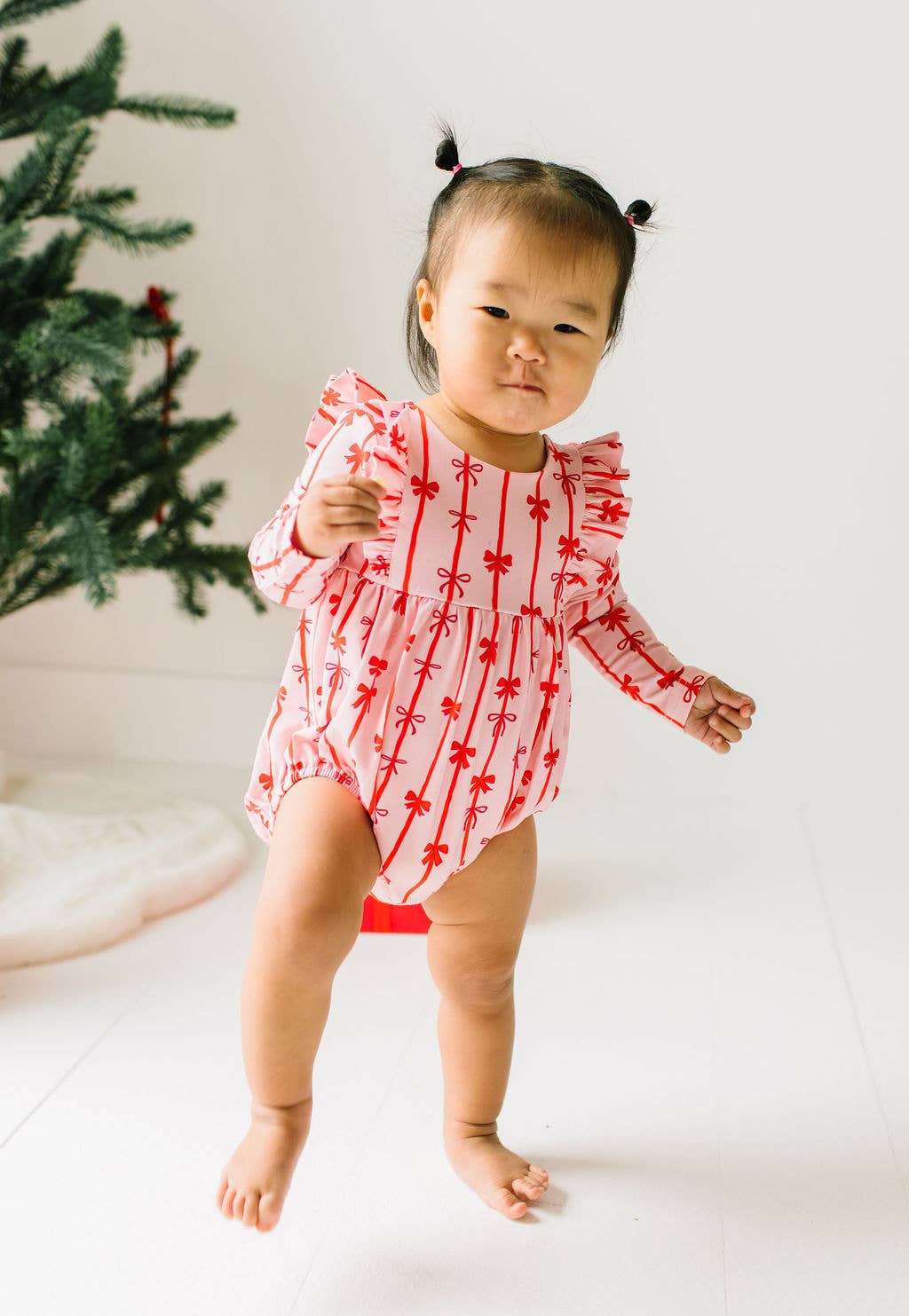 Leah Romper in Dainty Bows - Baby Biz