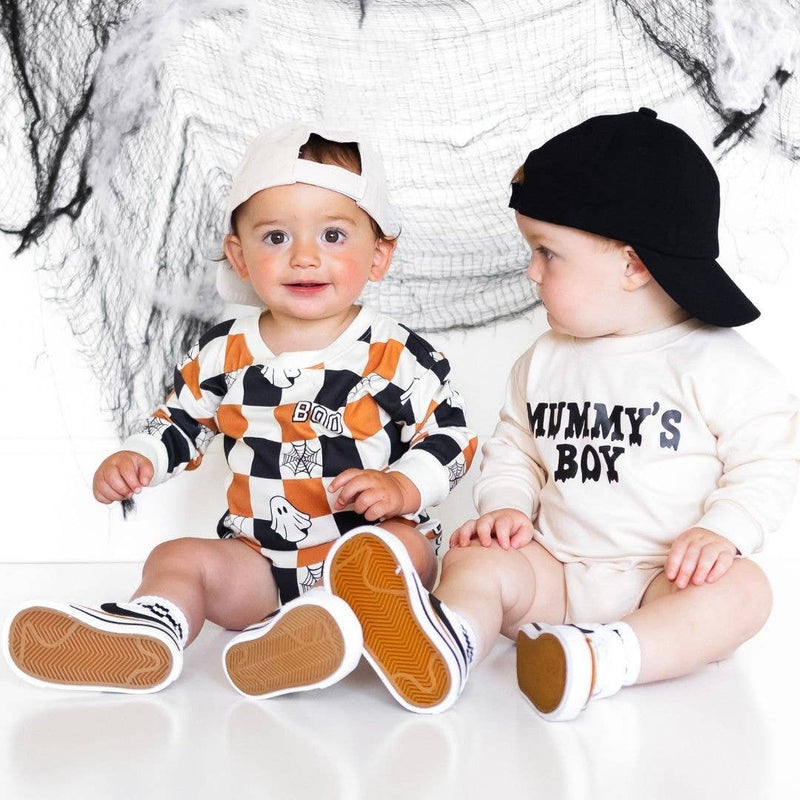 Mummy's Boy Halloween Long Sleeve Romper