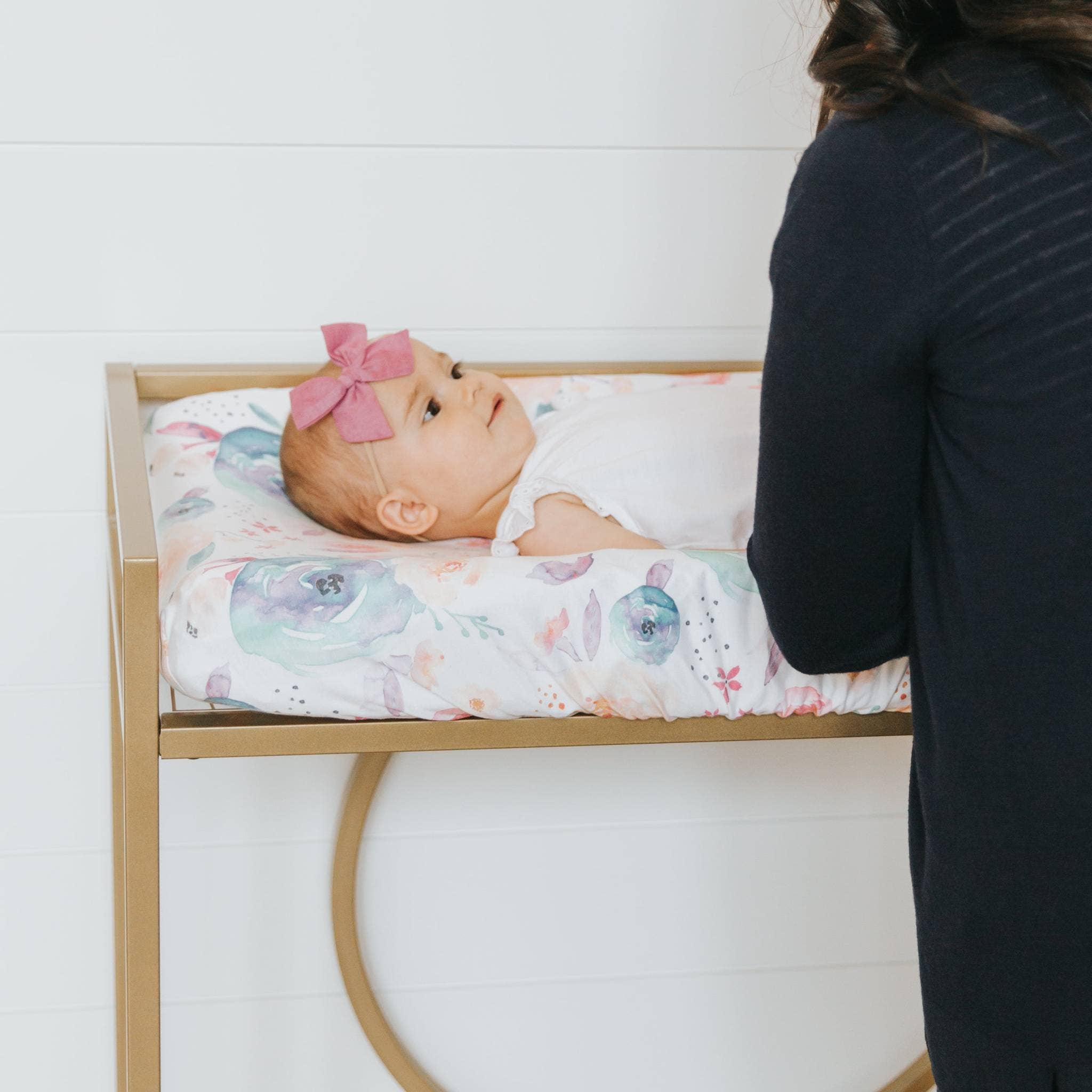 Copper Pearl Premium Knit Diaper Changing Pad Cover | Bloom