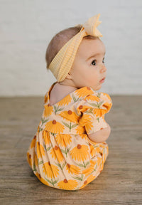 Ollie Jay Puffed Rosie Romper in Sunflower