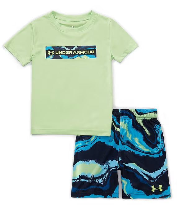 UA Tech Printed SS Set Lumos Lime - Baby Biz