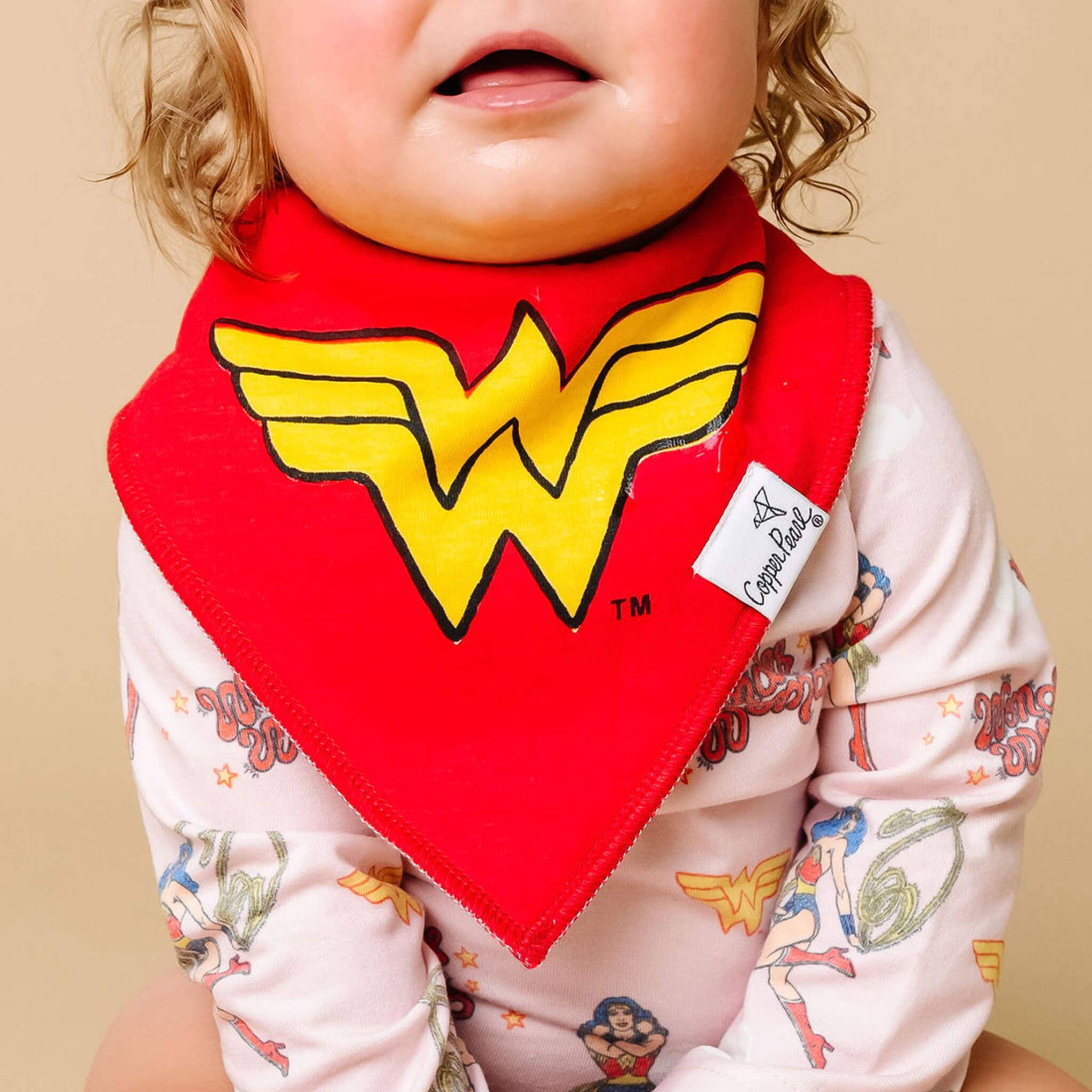 Copper Pearl Baby Bandana Bibs | Wonder Woman