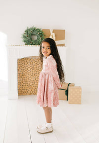 Gwendolyn Dress in Crushed Blush Velvet