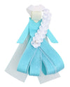 PRINCESS FIGURES ON PINCH CLIP: Aqua/ White