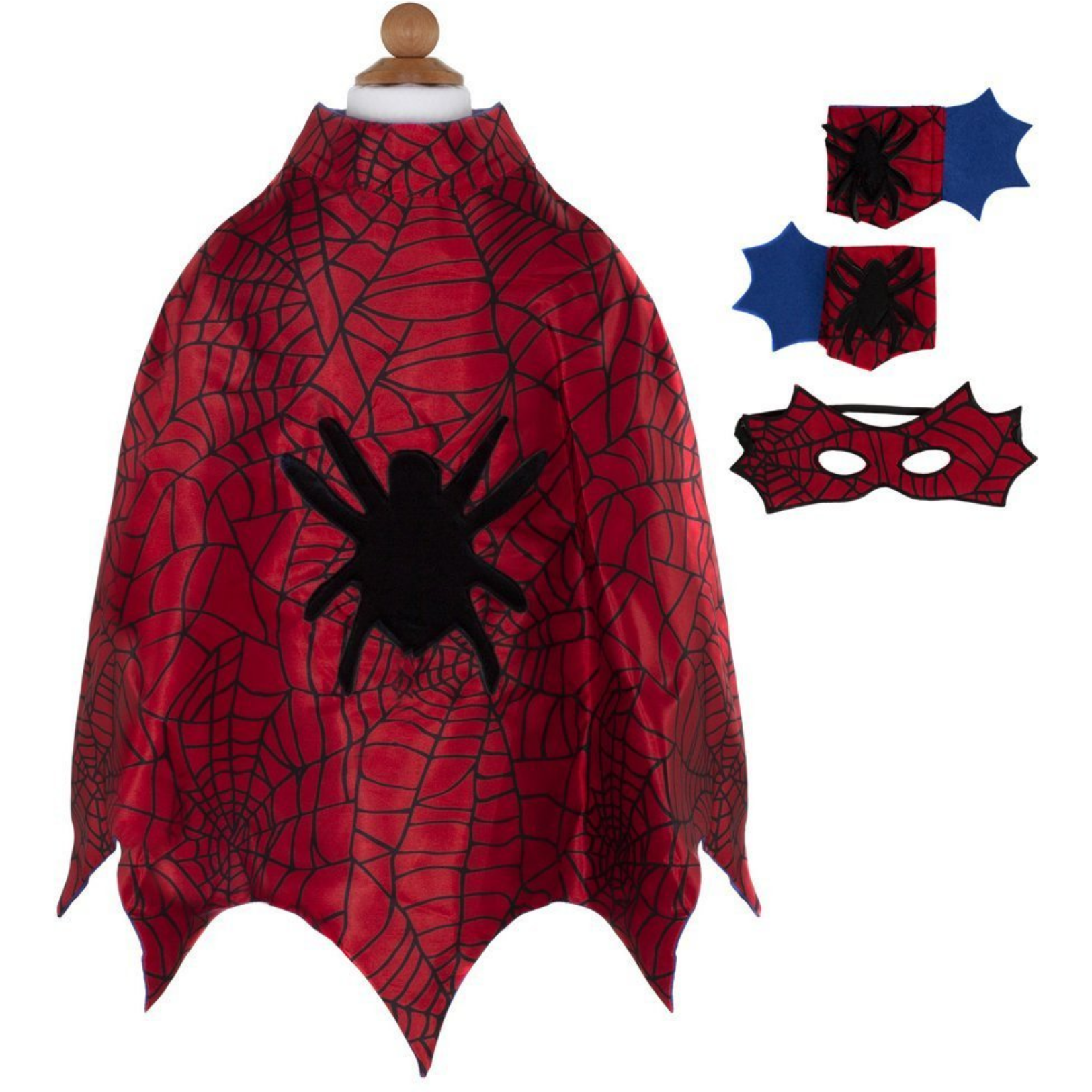 Great Pretenders Spider Cape Set with Mask and Cuffs