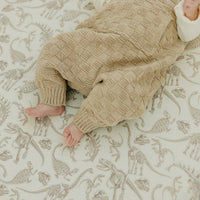 Copper Pearl Premium Knit Fitted Crib Sheet | Jurassic Park Fossils