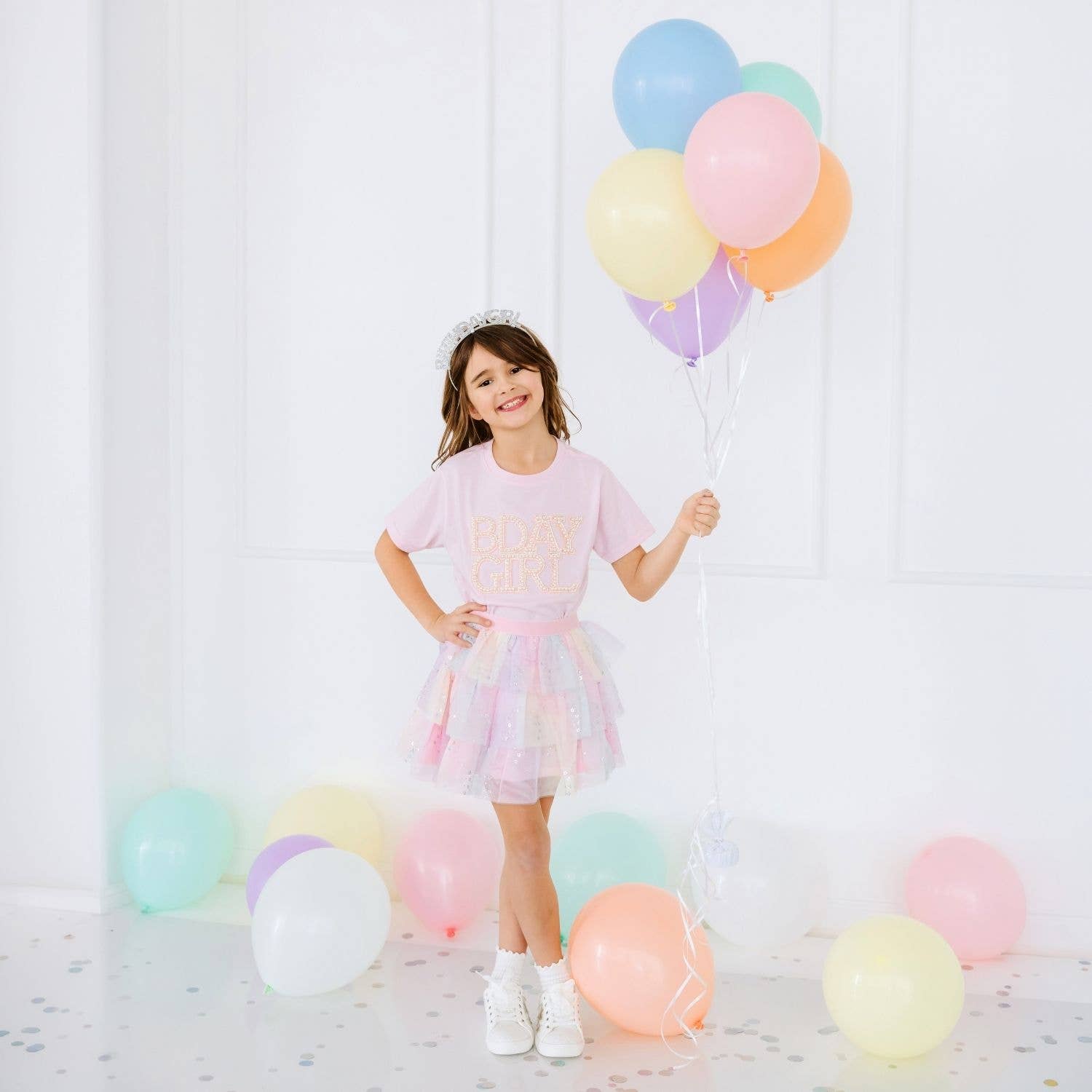 Pearl BDay Girl Patch Short Sleeve T-Shirt - Kids Clothing