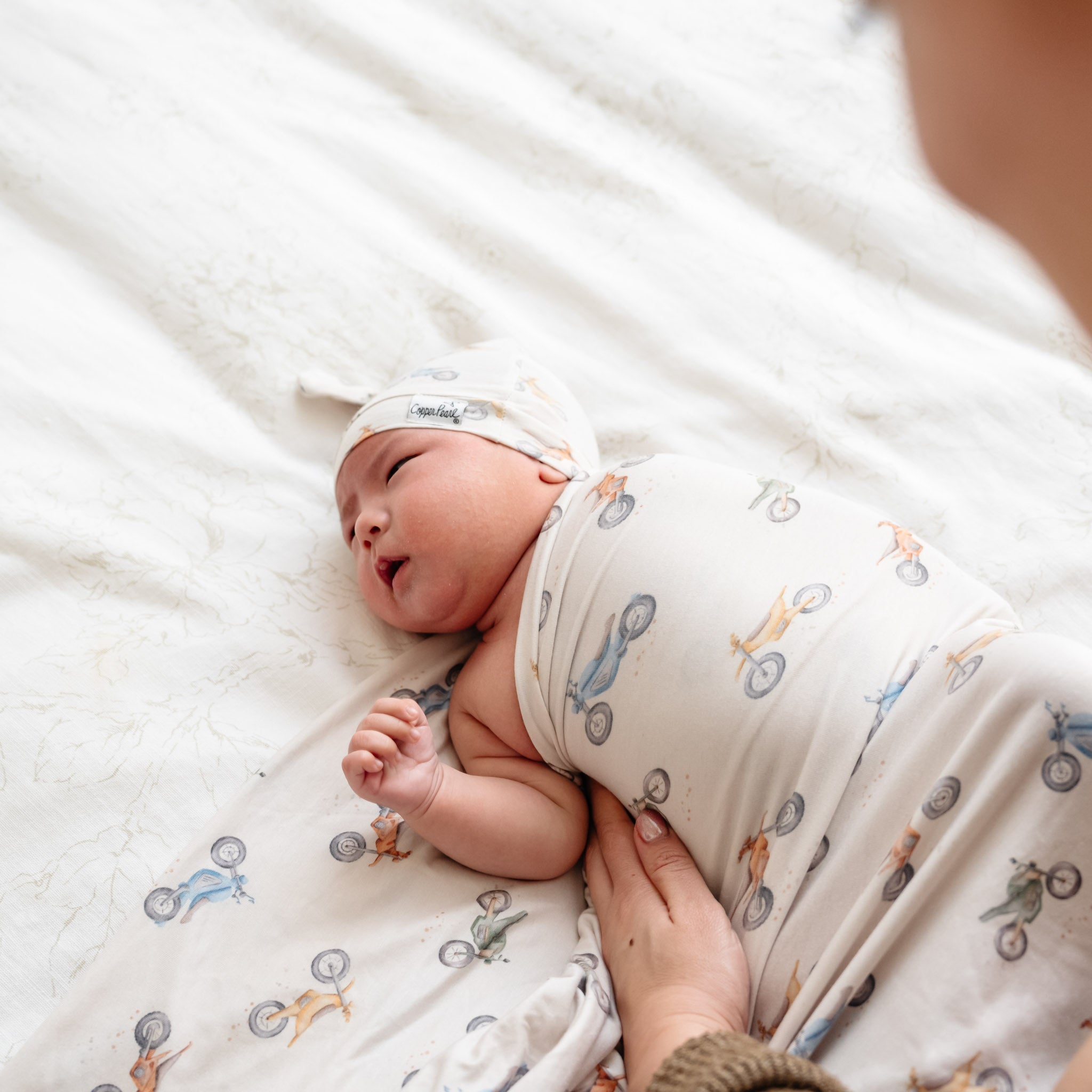 Copper Pearl Knit Swaddle Blanket | Ryder