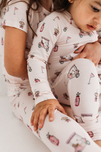 In My Jammers Pink Golf Zipper Romper