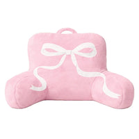 Iscream Pink Ribbon Bow Fur Lounge Pillow - Baby Biz