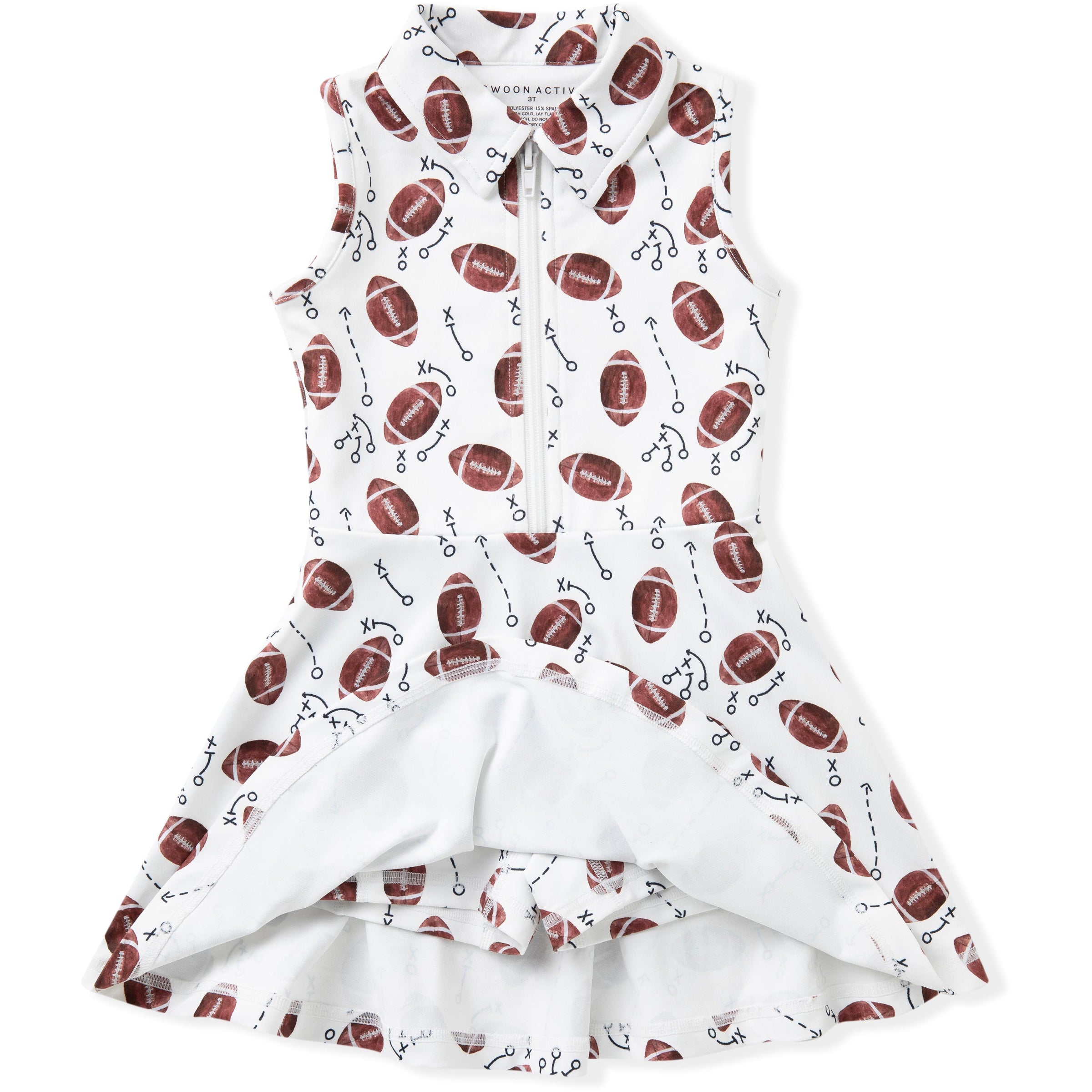 Swoon Active White Football Collar Tennis Dress