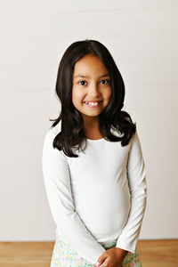Swoon Active White Ruched Top