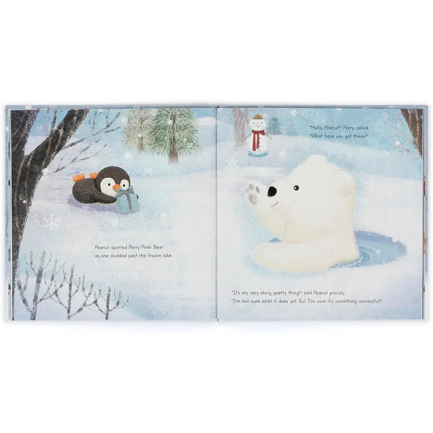 Jellycat Peanut Penguin’s Perfect Present Book