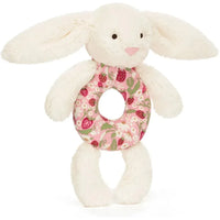 Jellycat Blossom Cream Bunny 'Berry' Ring Rattle