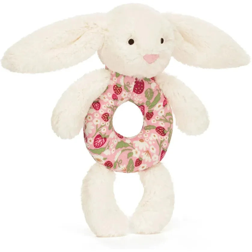 Jellycat Blossom Cream Bunny 'Berry' Ring Rattle