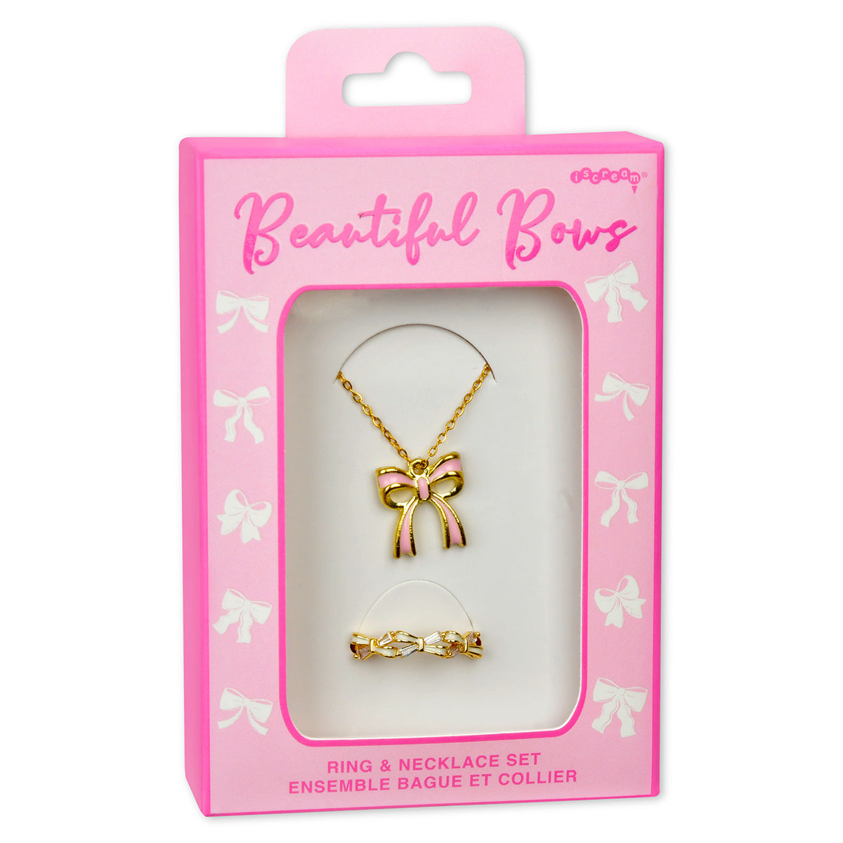 Iscream Beautiful Bows Ring And Necklace Set