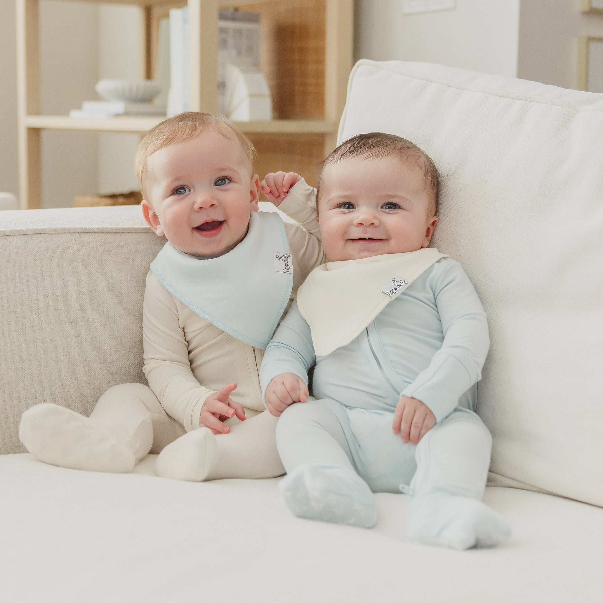 Copper Pearl 4 Pack Baby Bandana Bibs | Air